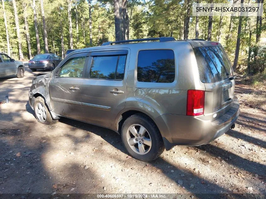 2010 Honda Pilot Ex-L VIN: 5FNYF4H5XAB031297 Lot: 40606597