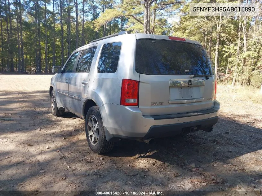 2010 Honda Pilot Touring VIN: 5FNYF3H85AB016890 Lot: 40615425