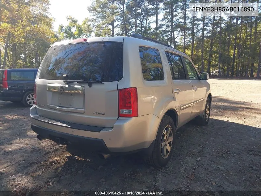 2010 Honda Pilot Touring VIN: 5FNYF3H85AB016890 Lot: 40615425