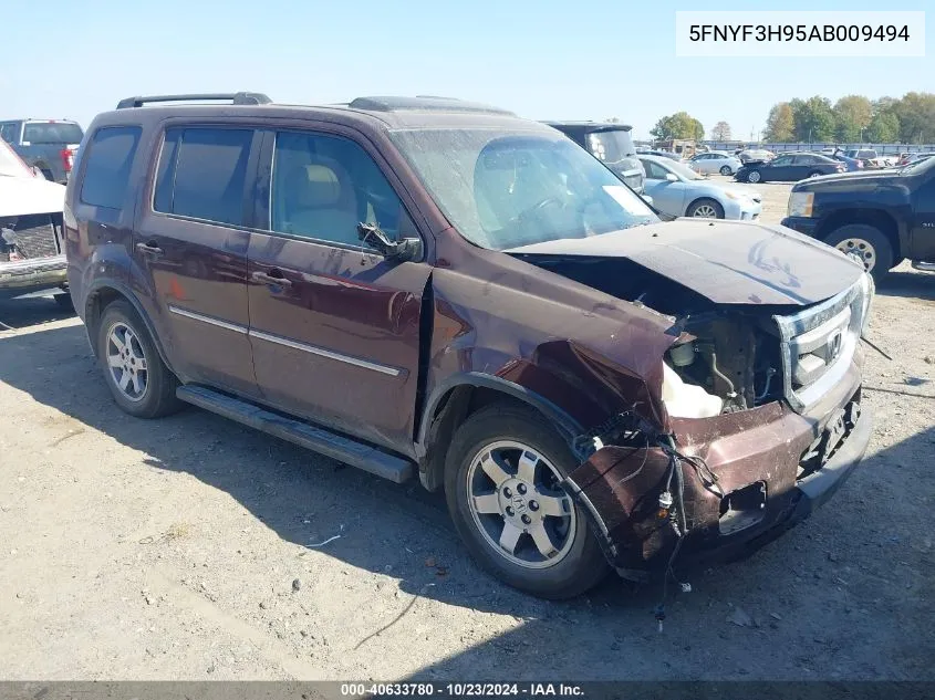 2010 Honda Pilot Touring VIN: 5FNYF3H95AB009494 Lot: 40633780