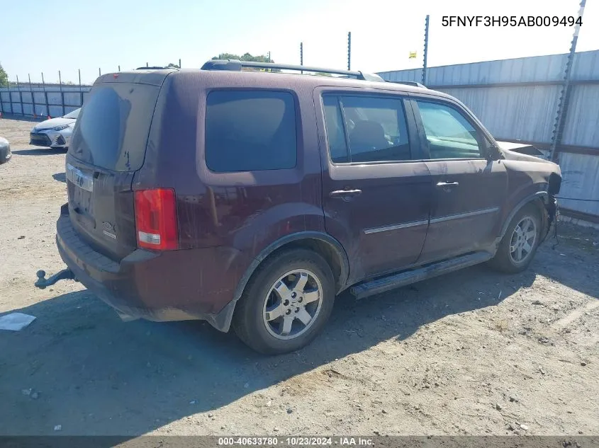 2010 Honda Pilot Touring VIN: 5FNYF3H95AB009494 Lot: 40633780