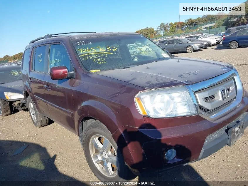 2010 Honda Pilot Ex-L VIN: 5FNYF4H66AB013453 Lot: 40659637