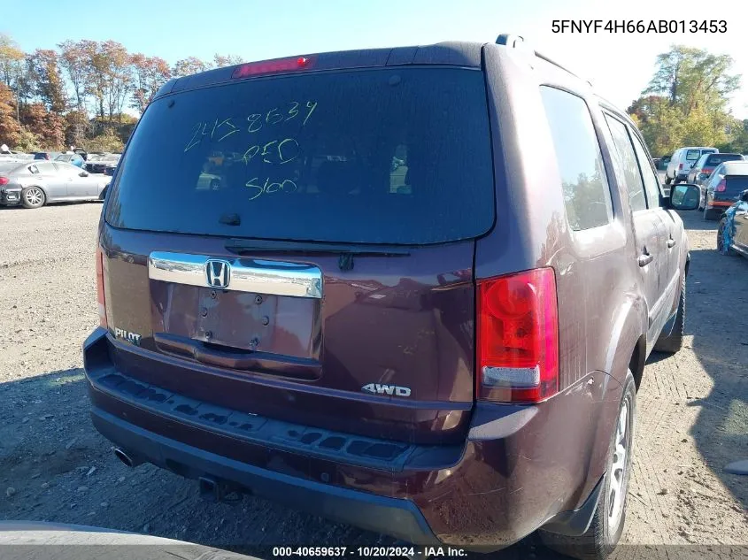 2010 Honda Pilot Ex-L VIN: 5FNYF4H66AB013453 Lot: 40659637