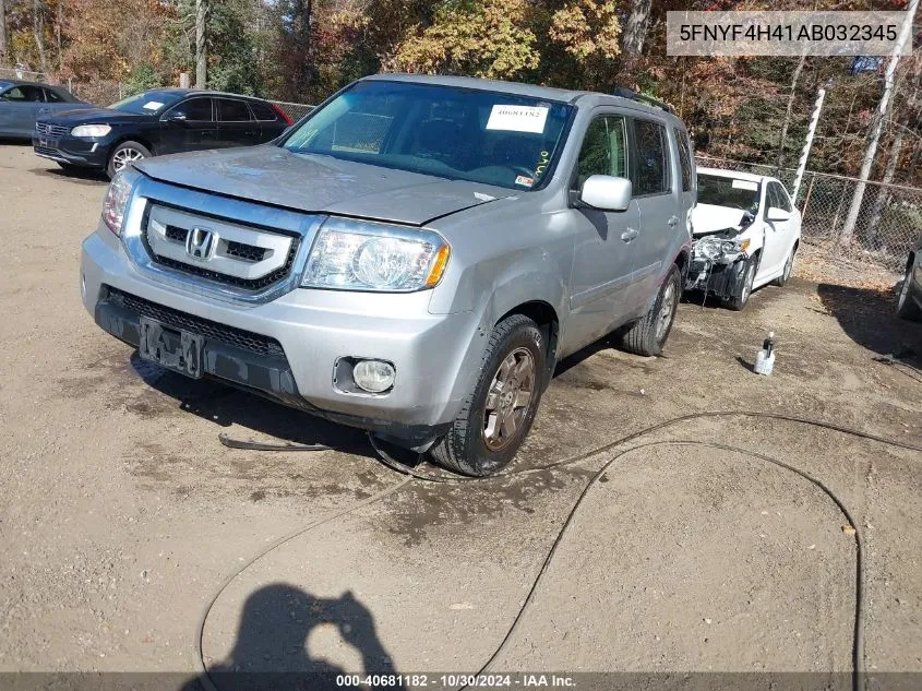 2010 Honda Pilot Ex VIN: 5FNYF4H41AB032345 Lot: 40681182