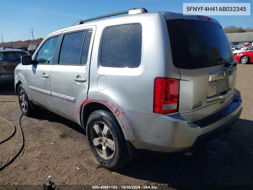 2010 Honda Pilot Ex VIN: 5FNYF4H41AB032345 Lot: 40681182