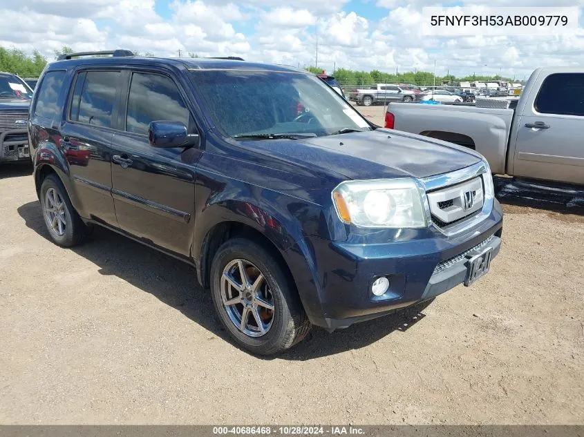 2010 Honda Pilot Ex-L VIN: 5FNYF3H53AB009779 Lot: 40686468