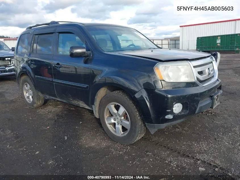 2010 Honda Pilot Ex VIN: 5FNYF4H45AB005603 Lot: 40798993