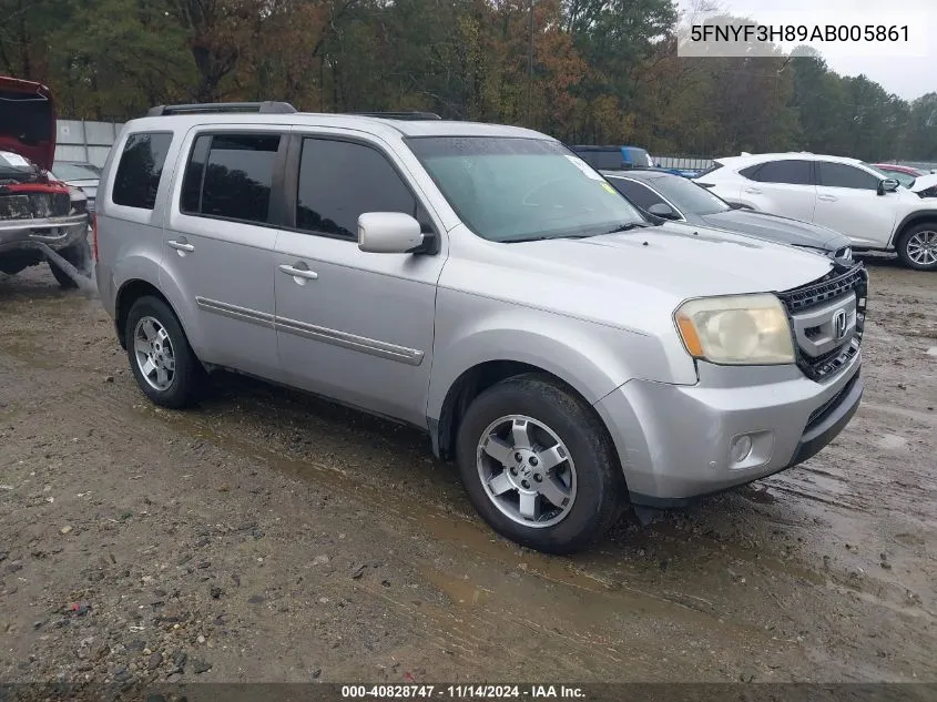 2010 Honda Pilot Touring VIN: 5FNYF3H89AB005861 Lot: 40828747