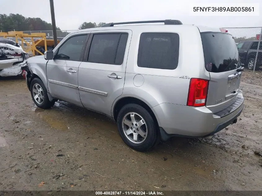 2010 Honda Pilot Touring VIN: 5FNYF3H89AB005861 Lot: 40828747