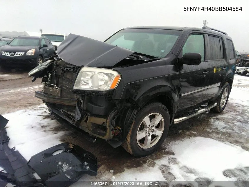 5FNYF4H40BB504584 2011 Honda Pilot