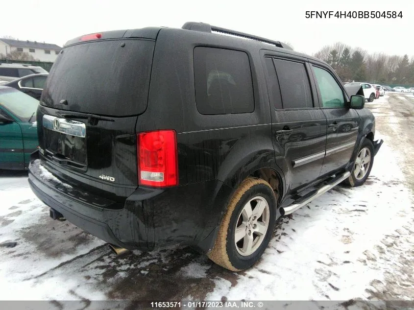 5FNYF4H40BB504584 2011 Honda Pilot