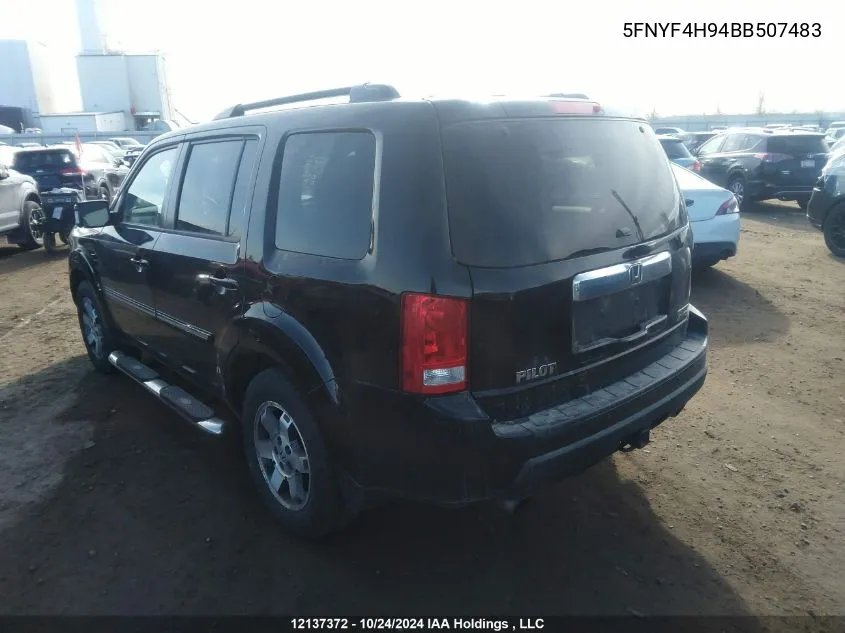 5FNYF4H94BB507483 2011 Honda Pilot Touring