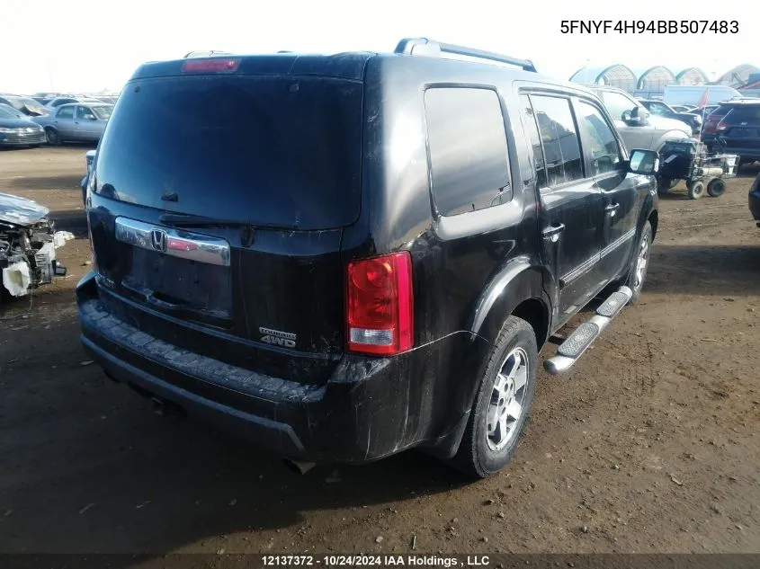 5FNYF4H94BB507483 2011 Honda Pilot Touring