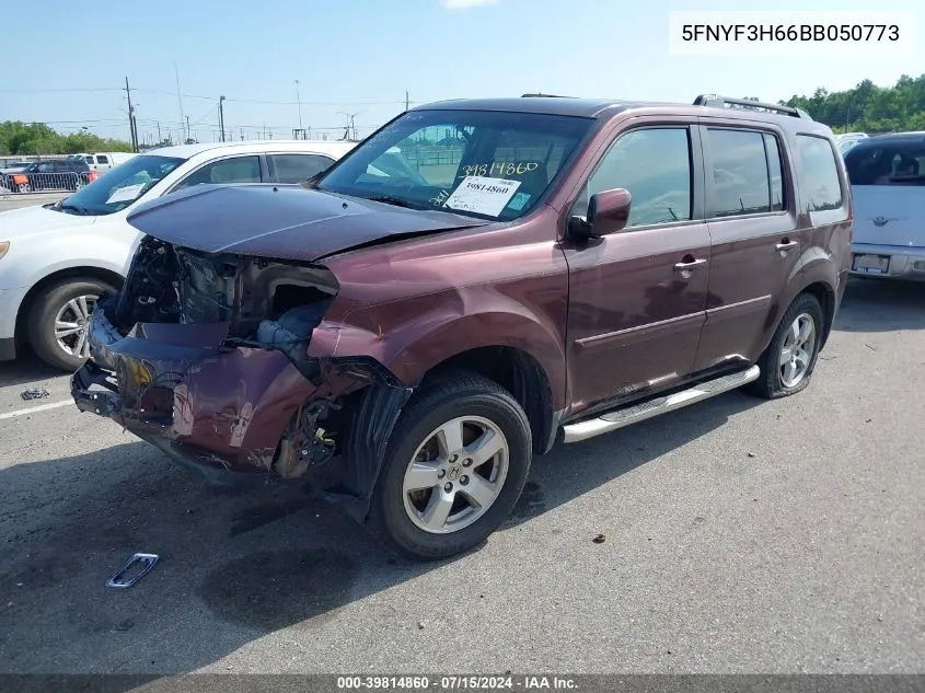 2011 Honda Pilot Ex-L VIN: 5FNYF3H66BB050773 Lot: 39814860