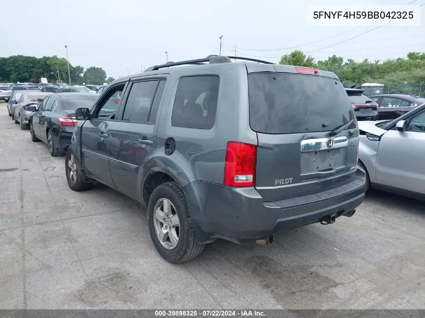 5FNYF4H59BB042325 2011 Honda Pilot Ex-L