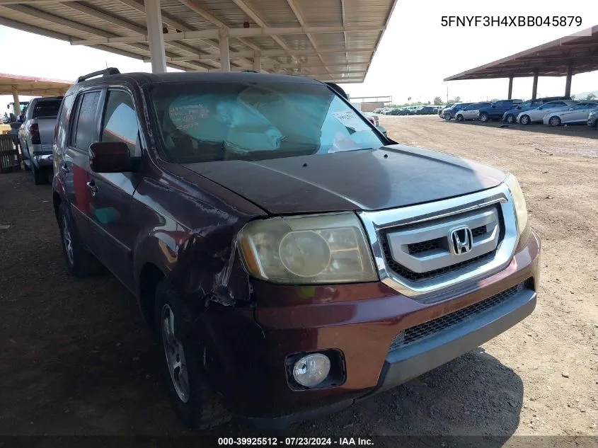 2011 Honda Pilot Ex VIN: 5FNYF3H4XBB045879 Lot: 39925512