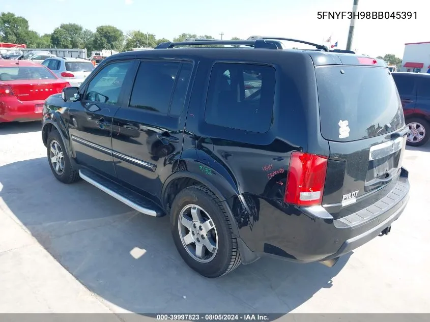 5FNYF3H98BB045391 2011 Honda Pilot Touring