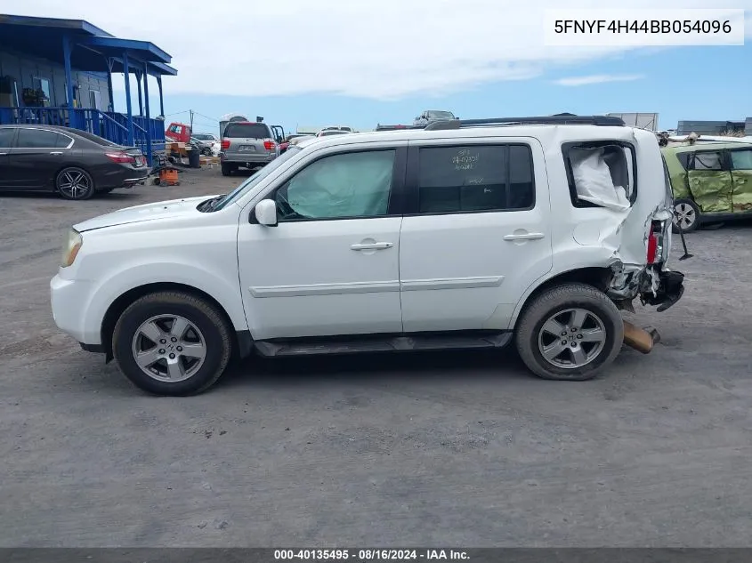 2011 Honda Pilot Ex VIN: 5FNYF4H44BB054096 Lot: 40135495