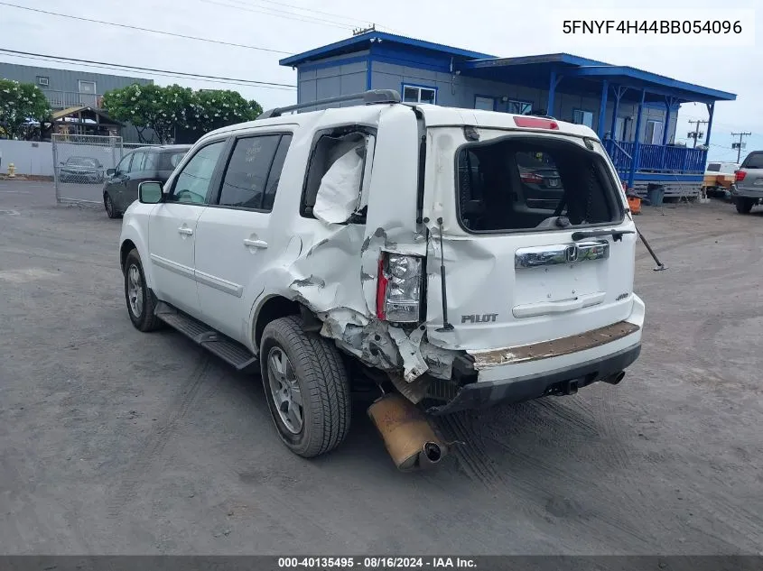 2011 Honda Pilot Ex VIN: 5FNYF4H44BB054096 Lot: 40135495