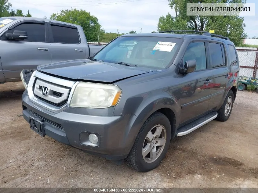 2011 Honda Pilot Ex-L VIN: 5FNYF4H73BB044301 Lot: 40168438