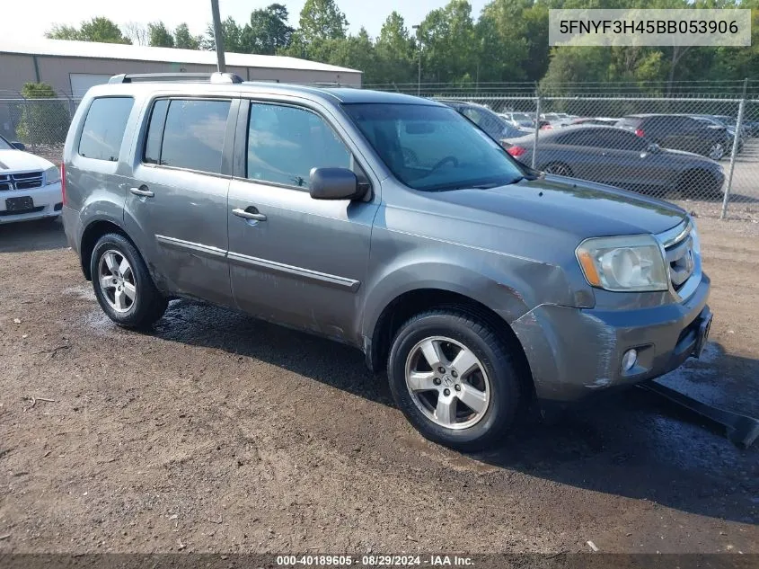 2011 Honda Pilot Ex VIN: 5FNYF3H45BB053906 Lot: 40189605