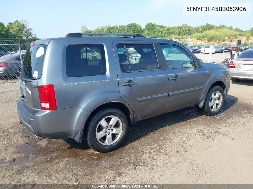 5FNYF3H45BB053906 2011 Honda Pilot Ex