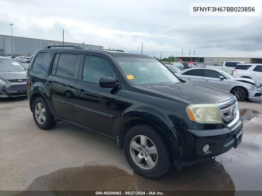 2011 Honda Pilot Ex-L VIN: 5FNYF3H67BB023856 Lot: 40209482