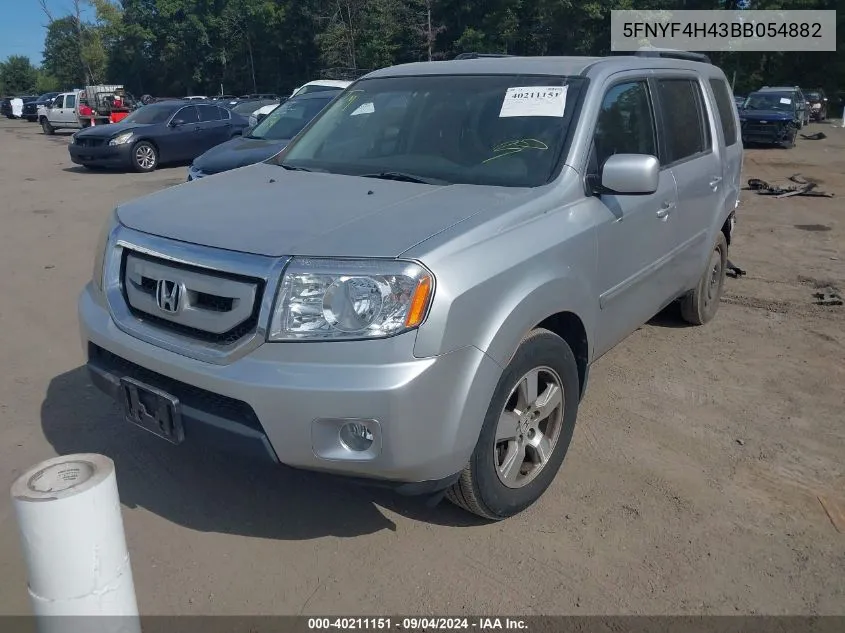 2011 Honda Pilot Ex VIN: 5FNYF4H43BB054882 Lot: 40211151