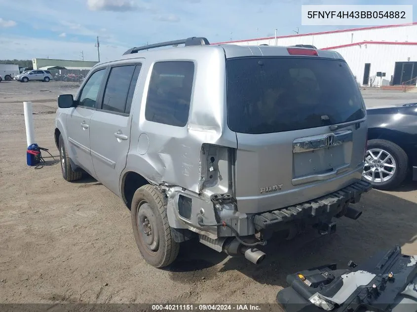 2011 Honda Pilot Ex VIN: 5FNYF4H43BB054882 Lot: 40211151