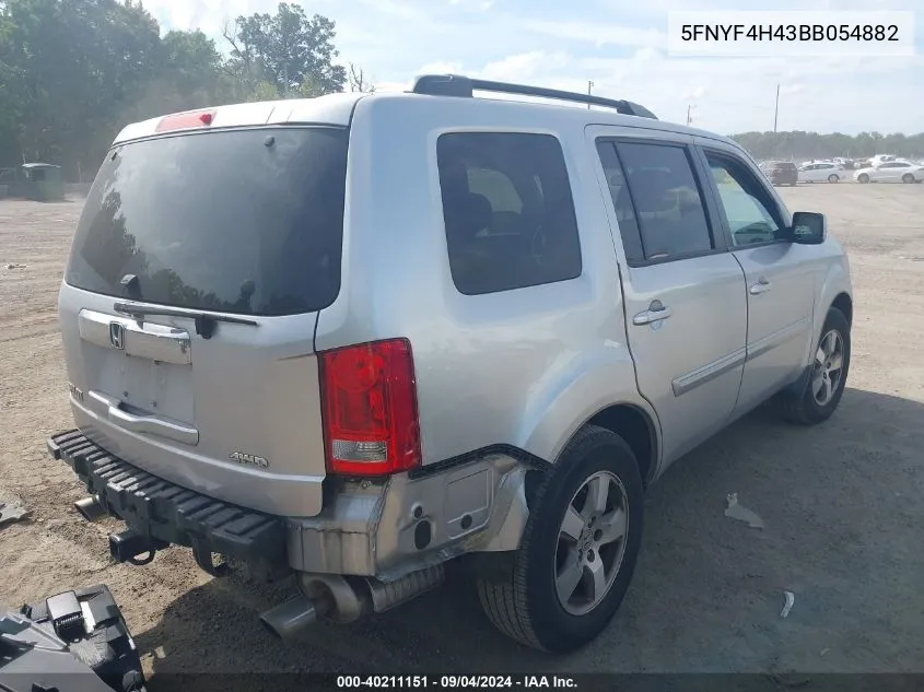 2011 Honda Pilot Ex VIN: 5FNYF4H43BB054882 Lot: 40211151