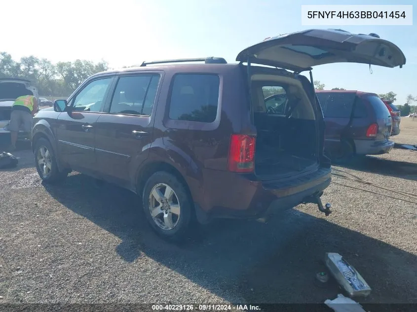 5FNYF4H63BB041454 2011 Honda Pilot Exl