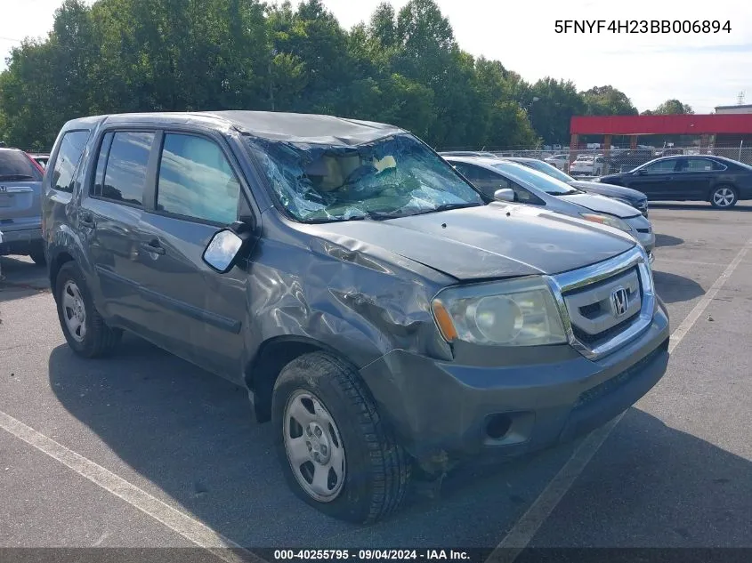 5FNYF4H23BB006894 2011 Honda Pilot Lx