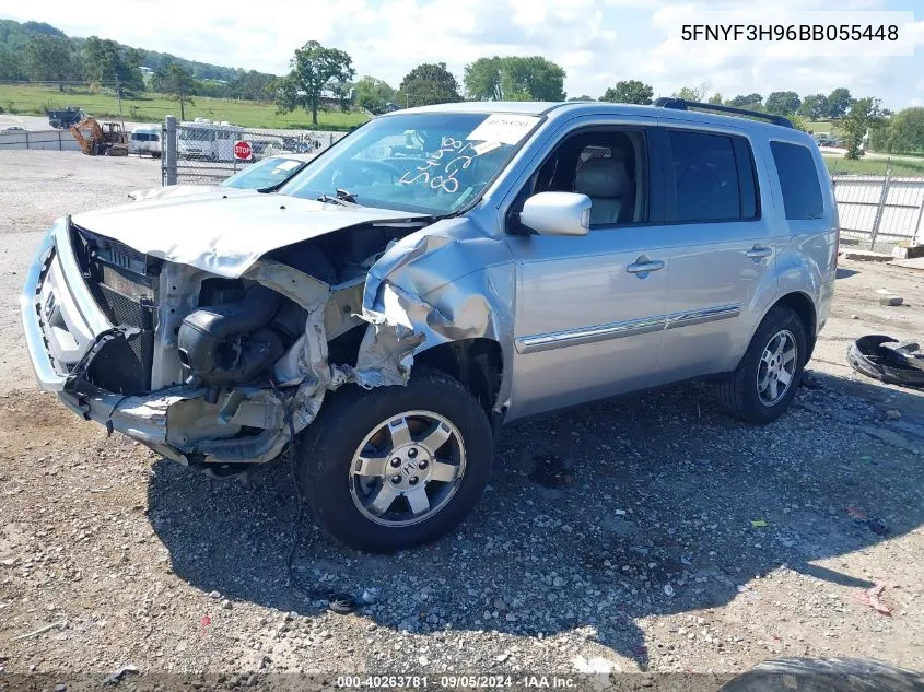 2011 Honda Pilot Touring VIN: 5FNYF3H96BB055448 Lot: 40263781