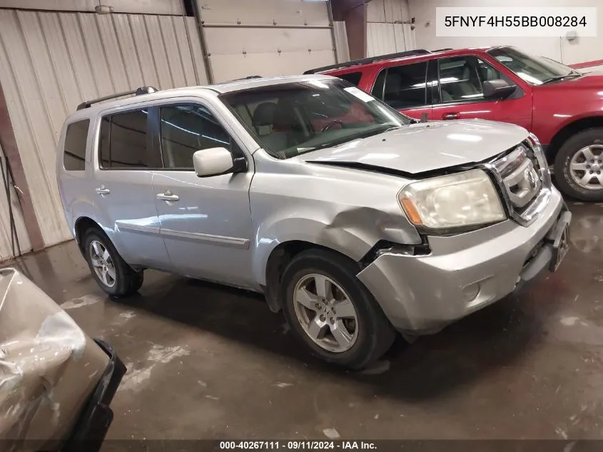 2011 Honda Pilot Ex-L VIN: 5FNYF4H55BB008284 Lot: 40267111