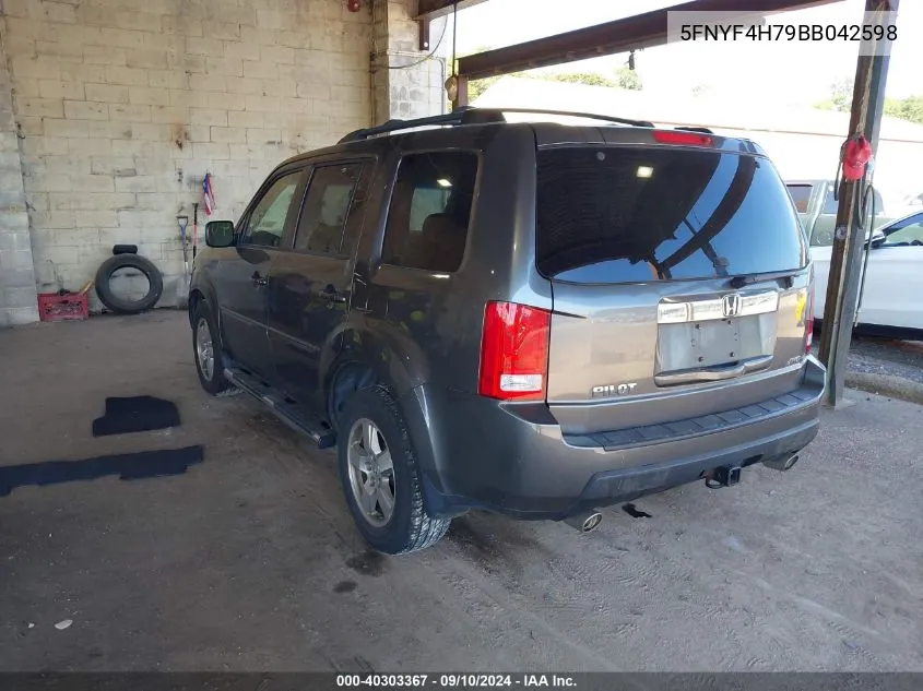 5FNYF4H79BB042598 2011 Honda Pilot Ex-L