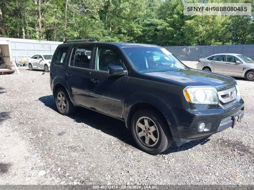 2011 Honda Pilot Touring VIN: 5FNYF4H98BB080485 Lot: 40312474