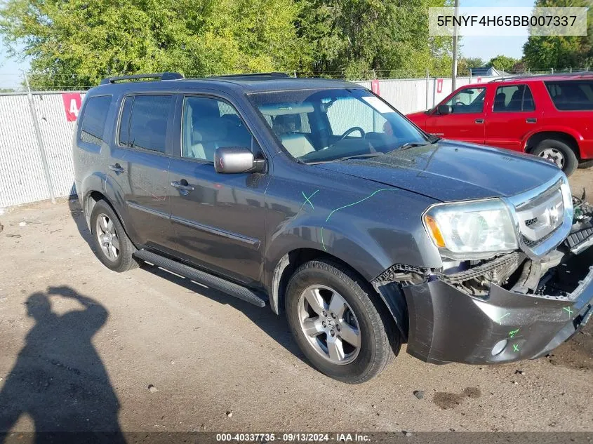 5FNYF4H65BB007337 2011 Honda Pilot Exl