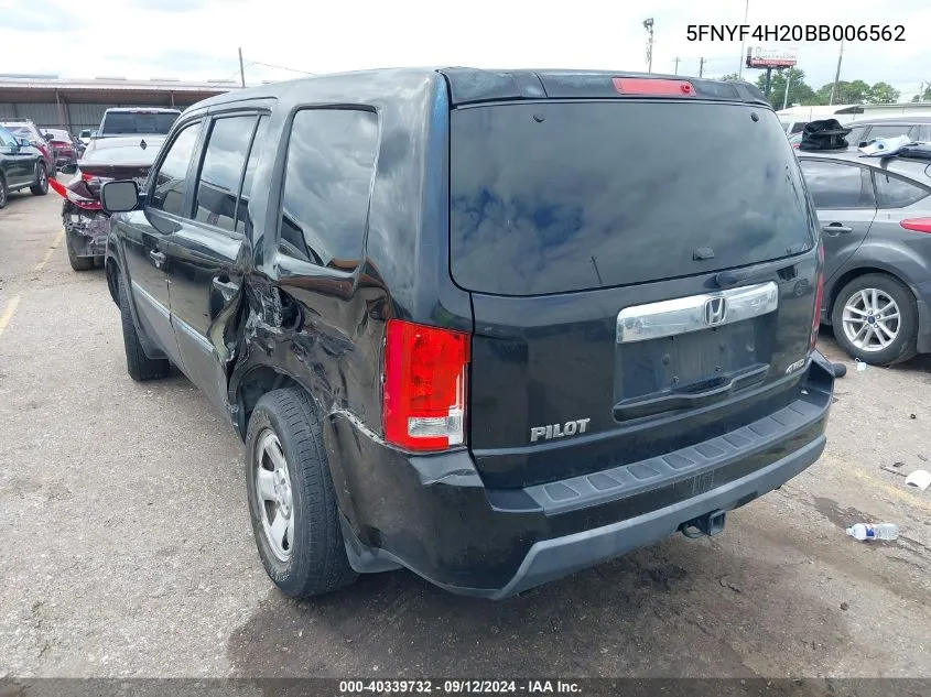 5FNYF4H20BB006562 2011 Honda Pilot Lx