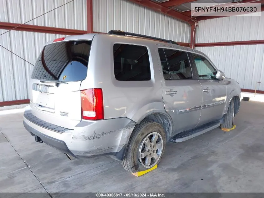 5FNYF4H94BB076630 2011 Honda Pilot Touring