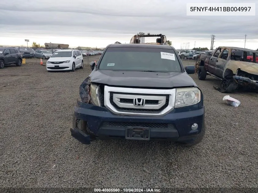 2011 Honda Pilot Ex VIN: 5FNYF4H41BB004997 Lot: 40505560