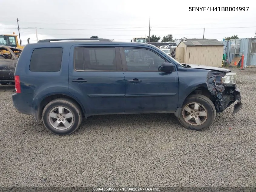 5FNYF4H41BB004997 2011 Honda Pilot Ex