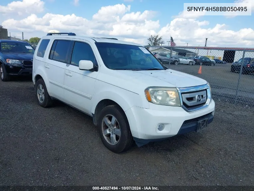 2011 Honda Pilot Ex-L VIN: 5FNYF4H58BB050495 Lot: 40527494