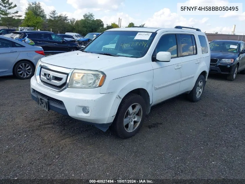 2011 Honda Pilot Ex-L VIN: 5FNYF4H58BB050495 Lot: 40527494