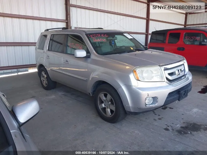 2011 Honda Pilot Ex VIN: 5FNYF4H42BB089123 Lot: 40539166