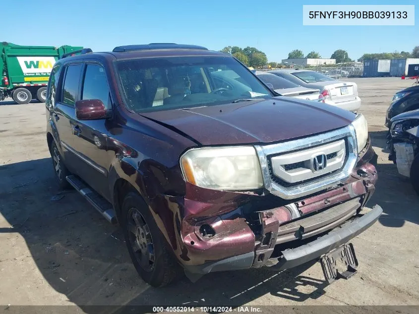 2011 Honda Pilot Touring VIN: 5FNYF3H90BB039133 Lot: 40552014