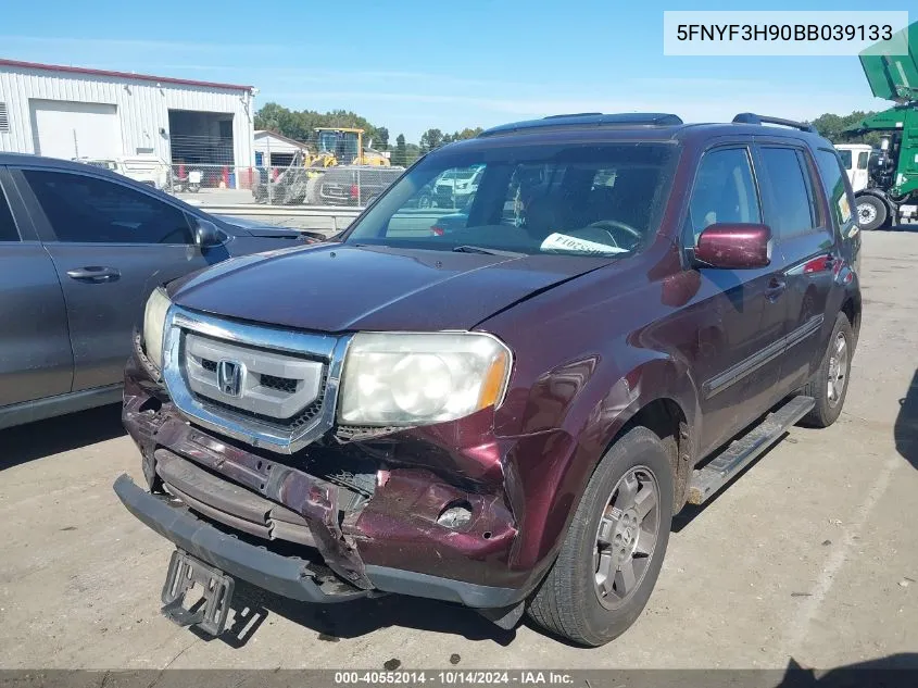 2011 Honda Pilot Touring VIN: 5FNYF3H90BB039133 Lot: 40552014