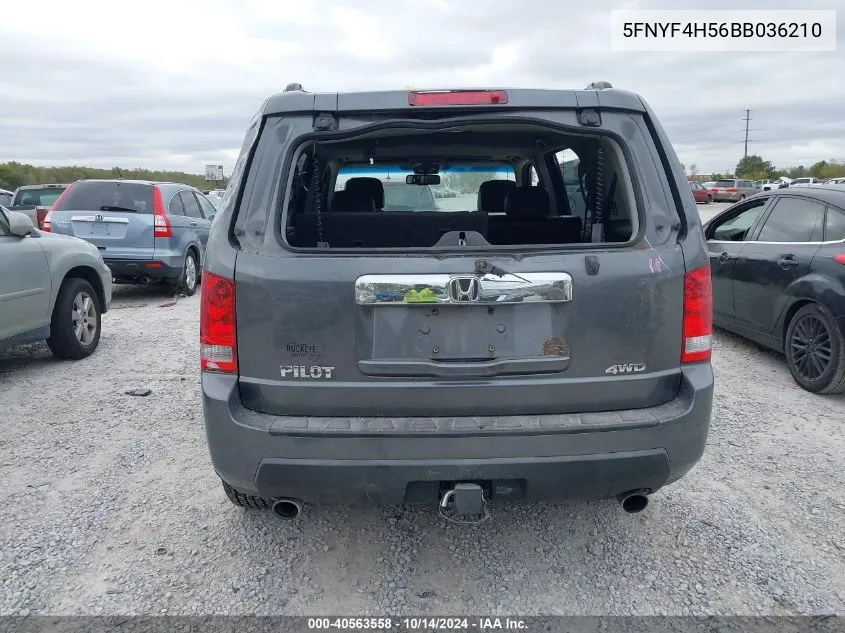 5FNYF4H56BB036210 2011 Honda Pilot Exl