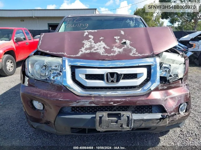 5FNYF3H54BB005970 2011 Honda Pilot Ex-L