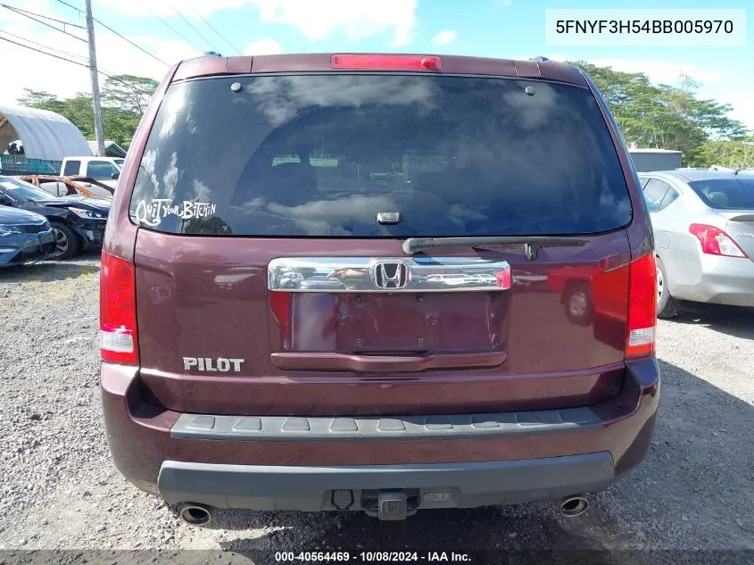 5FNYF3H54BB005970 2011 Honda Pilot Ex-L