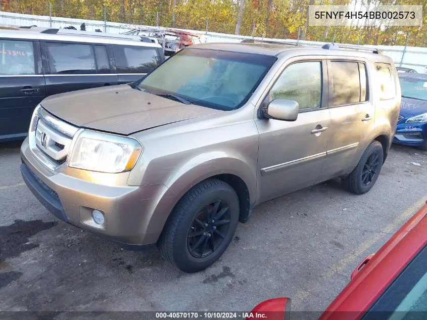 2011 Honda Pilot Ex-L VIN: 5FNYF4H54BB002573 Lot: 40570170